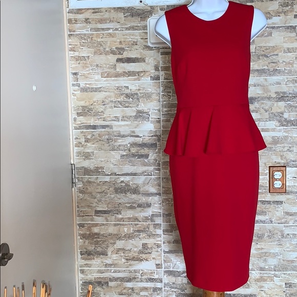 Calvin Klein Dresses & Skirts - 🆕SALETODAYNWT Calvin Klein peplum Red Dress